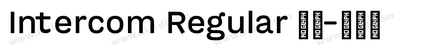 Intercom Regular 常规字体转换